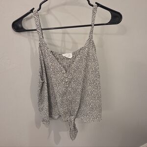 Sienna Sky Black and White Spotted Top